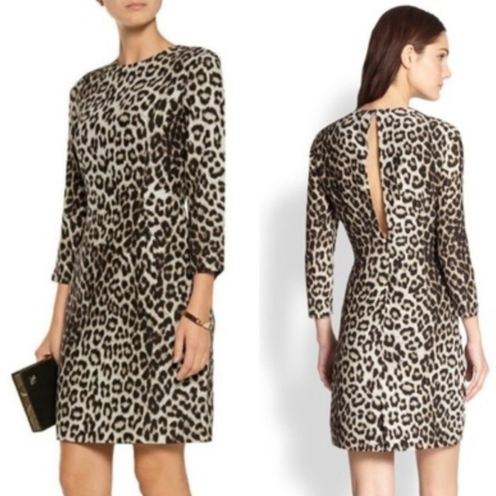 Rag & Bone Silk Leopard Cheetah Print 3/4 Sleeves… - image 1